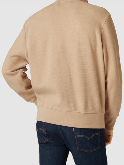 Calvin Klein Jeans Strickpullover mit Label-Details Beige Melange 5