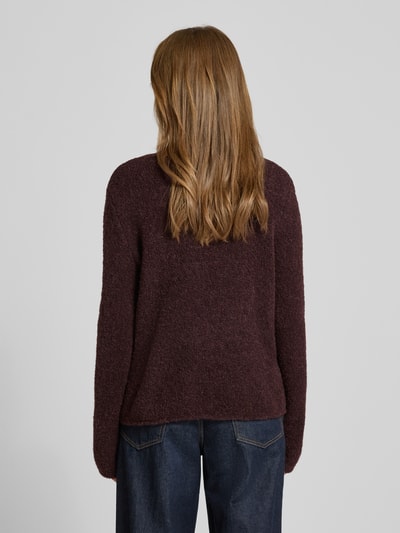 Marc O'Polo Regular Fit Strickpullover aus Schurwoll-Mix mit Alpaka-Anteil Bordeaux 5