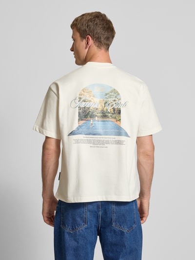 PROHIBITED T-Shirt mit Rundhalsausschnitt Offwhite 4