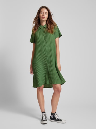 Jake*s Casual Sukienka koszulowa o długości do kolan z wpuszczanymi kieszeniami Butelkowy zielony 4