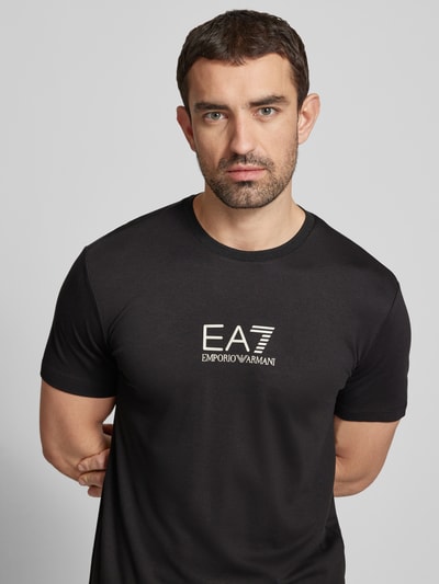 EA7 Emporio Armani T-Shirt mit Label-Print Black 3