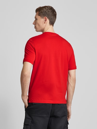 bugatti T-shirt z nadrukiem z logo Czerwony 5