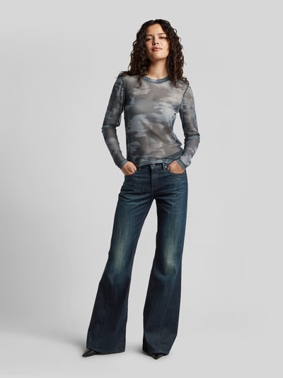 G-Star RAW Slim Fit Langarmshirt mit Rundhalsausschnitt Modell 'motion camo' Dunkelgrau 1