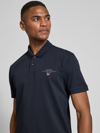 Napapijri Regular Fit Poloshirt mit Label-Stitching Modell 'elbas' Marine 3