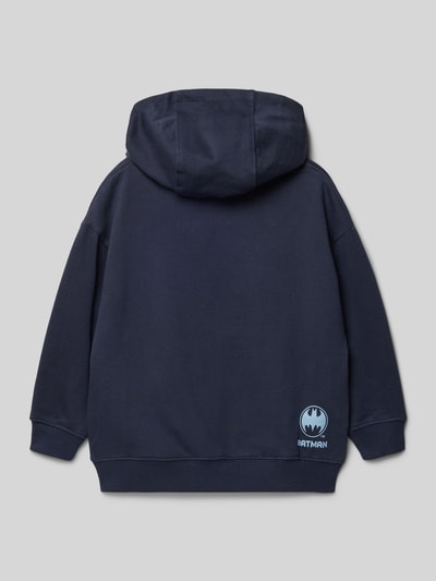 Mango Hoodie mit Eingrifftaschen Modell 'batboss' Marine 3