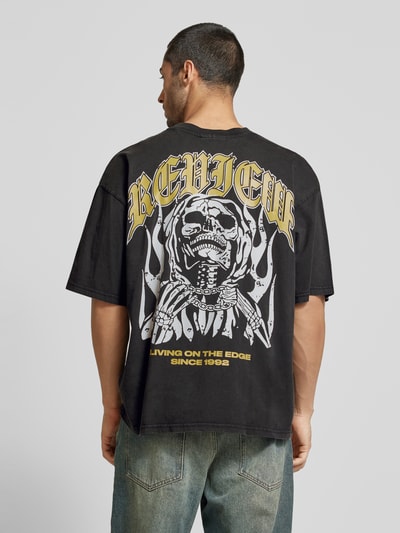 REVIEW T-Shirt mit Label-Print Black 5