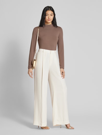 Lauren Ralph Lauren Wide leg bandplooibroek met riemlussen, model 'KIRAHN' Offwhite - 1