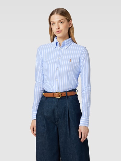 Polo Ralph Lauren Overhemdblouse met streepmotief Lichtblauw - 4