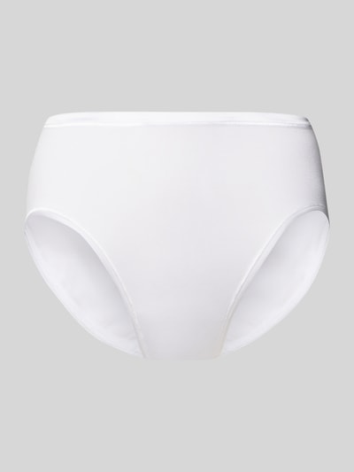 Produktfoto, Slip aus Modal-Mix Modell 'PURE' von Mey, weiß, glatte Oberfläche, elastischer Bund, eng anliegende Passform