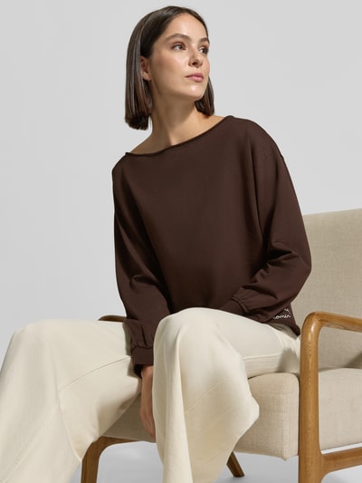 Smith and Soul Relaxed Fit Pullover aus Baumwoll-Mix Dunkelbraun 3