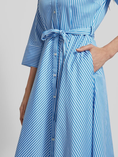 Zero Midi-jurk met streepmotief Lichtblauw - 3