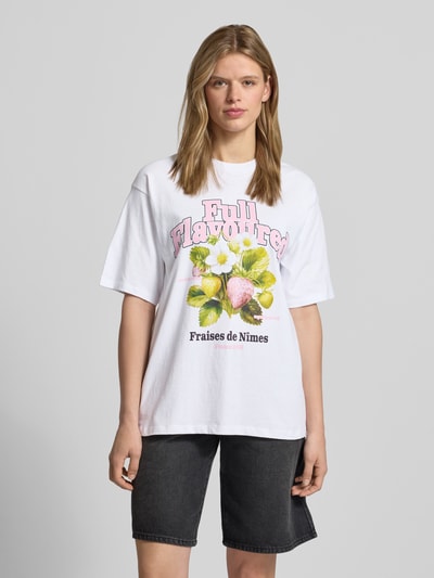 JJXX Loose Fit T-Shirt mit Motiv-Print Modell 'MILLOW' Weiss 4