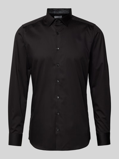 OLYMP Level Five Slim Fit Business-Hemd mit Knopfleiste Black 2