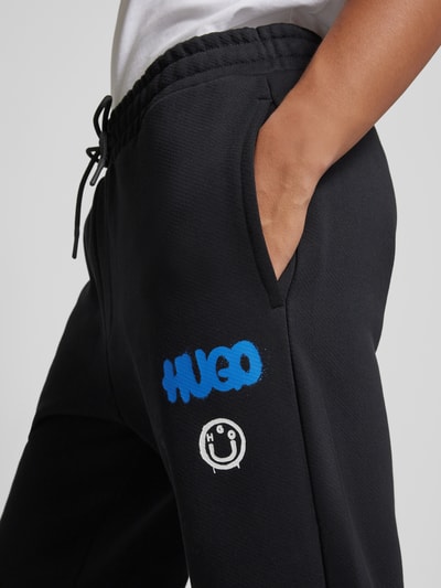 Hugo Blue Sweatpants mit elastischem Bund Modell 'Nimaytro' Black 3