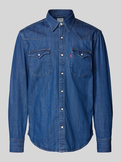 Levi's® Regular Fit Jeanshemd mit Label-Detail Modell 'BARSTOW' Blau 2