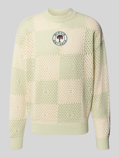 BLKVIS Gebreide pullover met ajourpatroon Offwhite - 2