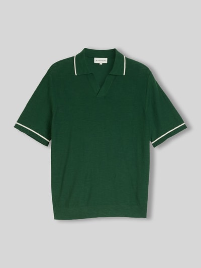 Tom Tailor Koszulka polo z czystej bawełny o wyglądzie dzianiny, krój regular fit Ciemnozielony 2