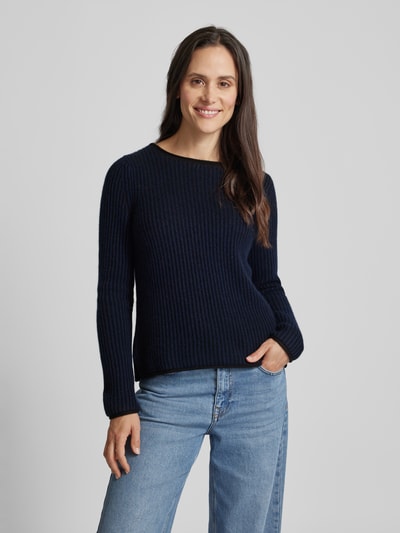 Christian Berg Woman Kaschmirpullover mit Effektgarn Dunkelblau 4