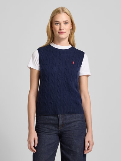 Polo Ralph Lauren Stricktop aus Baumwoll-Kaschmir-Mix Marine 4