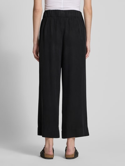 Marc O'Polo Denim Wide leg stoffen broek met verkort model Zwart - 5