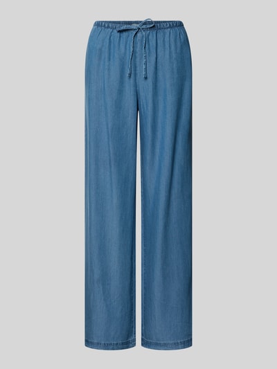 Produktfoto, Wide Leg Hose aus Lyocell Modell 'CHARIS' von Only in Denim-Optik, elastischer Bund mit Tunnelzug, seitliche Eingrifftaschen