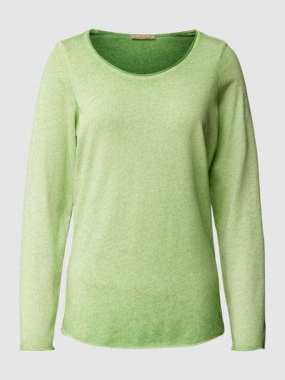 Smith and Soul Gebreide pullover met labelapplicatie Groen - 2