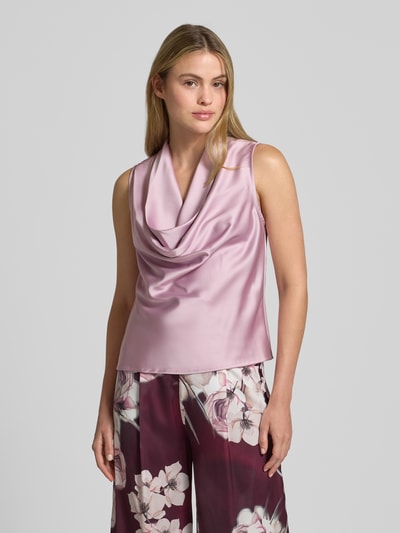 Rinascimento Regular fit blouse met watervalhals Oudroze - 4