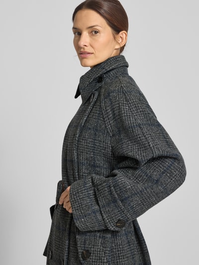 Weekend Max Mara Płaszcz wełniany o kroju regular fit z paskiem model ‘SESTRI’ Ciemnoszary 3
