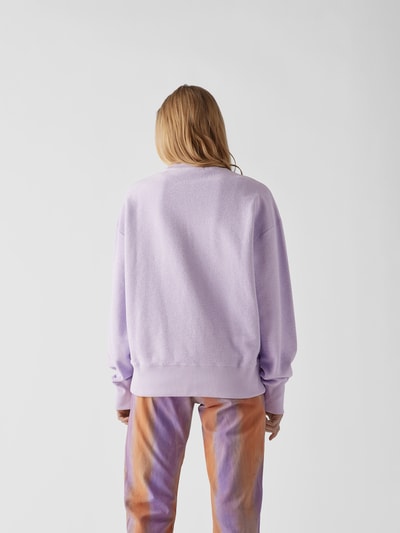 MSGM Sweatshirt mit Label-Stitching Flieder 5