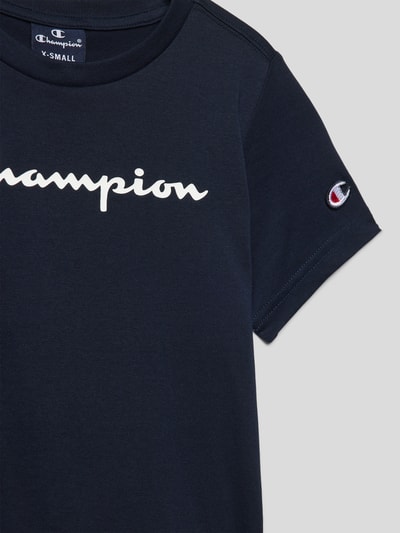 CHAMPION T-shirt z nadrukiem z logo Granatowy 2