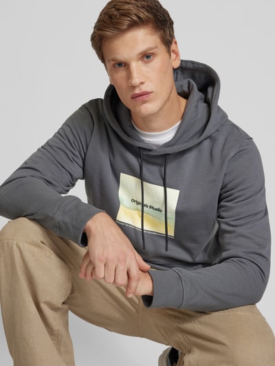 Jack & Jones Hoodie met motiefprint, model 'VESTERBRO NEWTON' Antraciet - 3