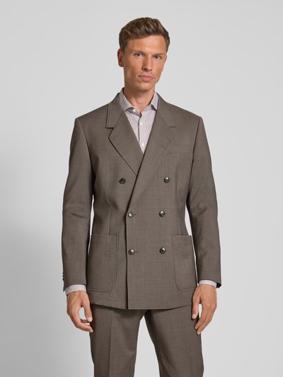 Tiger Of Sweden Wollsakko mit doppelreihiger Knopfleiste Modell 'Jeen' Mittelbraun 4