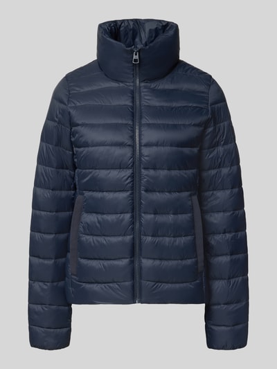 Produktfoto, granatowa kurtka pikowana Regular Fit Steppjacke mit Stehkragen von Marc O'Polo, gładka struktura, damska kurtka pikowana
