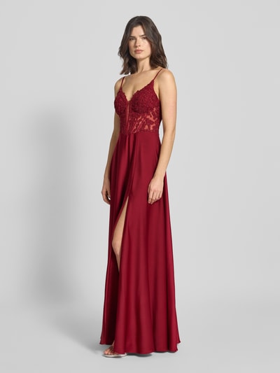 Mascara Abendkleid mit Herz-Ausschnitt Dunkelrot 1