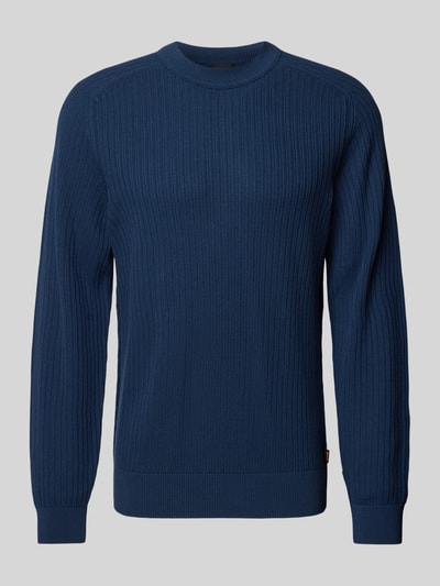 BOSS Orange Gebreide pullover met ronde hals, model 'Klincru' Bleu - 2