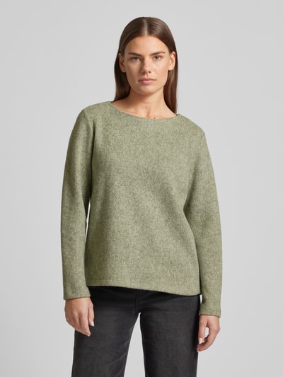 Tom Tailor Regular fit sweatshirt van onderhoudsarme polyestervezels Lindegroen - 4