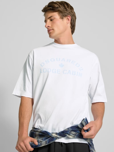 Dsquared2 Loose Fit T-Shirt aus reiner Baumwolle Weiss 3