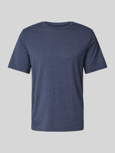 Jack & Jones T-Shirt mit geripptem Rundhalsausschnitt Marine Melange 1