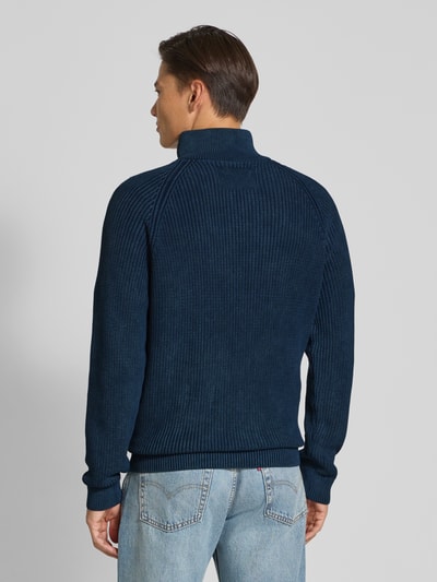 Armedangels Regular Fit Troyer aus reiner Baumwolle Modell 'KAALVES' Dunkelblau 5