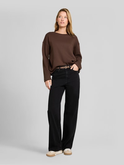 Tom Tailor Denim Bluza o kroju regular fit z czystej bawełny Ciemnobrązowy 1