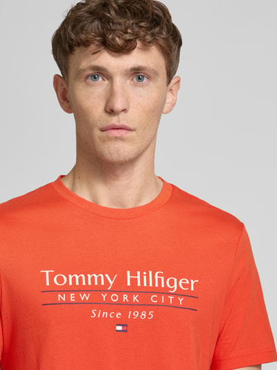 Tommy Hilfiger T-Shirt mit Label-Print Orange 3