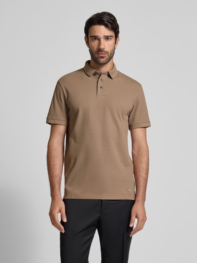 Emporio Armani Regular Fit Poloshirt mit Logo-Stitching Taupe 4
