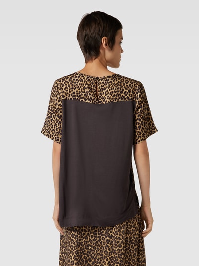 Oui Blouse met dierenprint Camel - 5