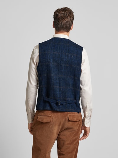 Carl Gross Harris Tweed Weste mit Brustleistentasche Modell 'Warner' Blau 5