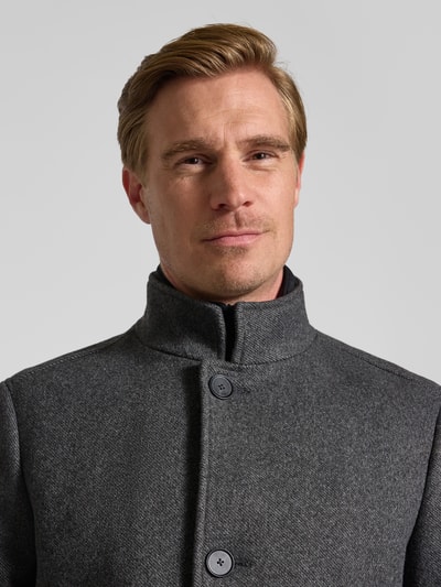 MCNEAL Lange jas met opstaande kraag en steekzakken Antraciet - 3