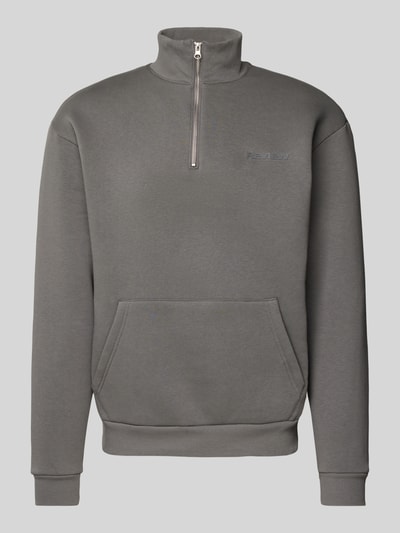 REVIEW Essentials Half-Zip Sweatshirt Dunkelgrau 2