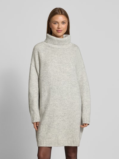 Apricot Oversized Strickkleid mit gerippten Abschlüssen Silber 4