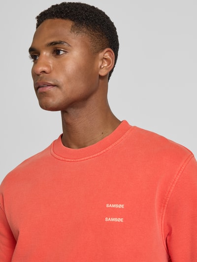 Samsøe Samsøe Bluza z nadrukiem z logo model „JOEL” Jasnoczerwony 3