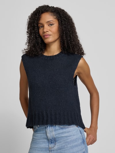 Lanius Pullunder aus Alpaka-Mix mit Schurwoll-Anteil Dunkelblau 3