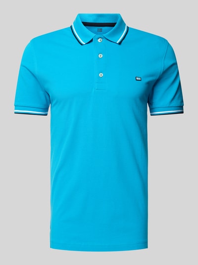 Christian Berg Men Poloshirt met labeldetail Turquoise - 2